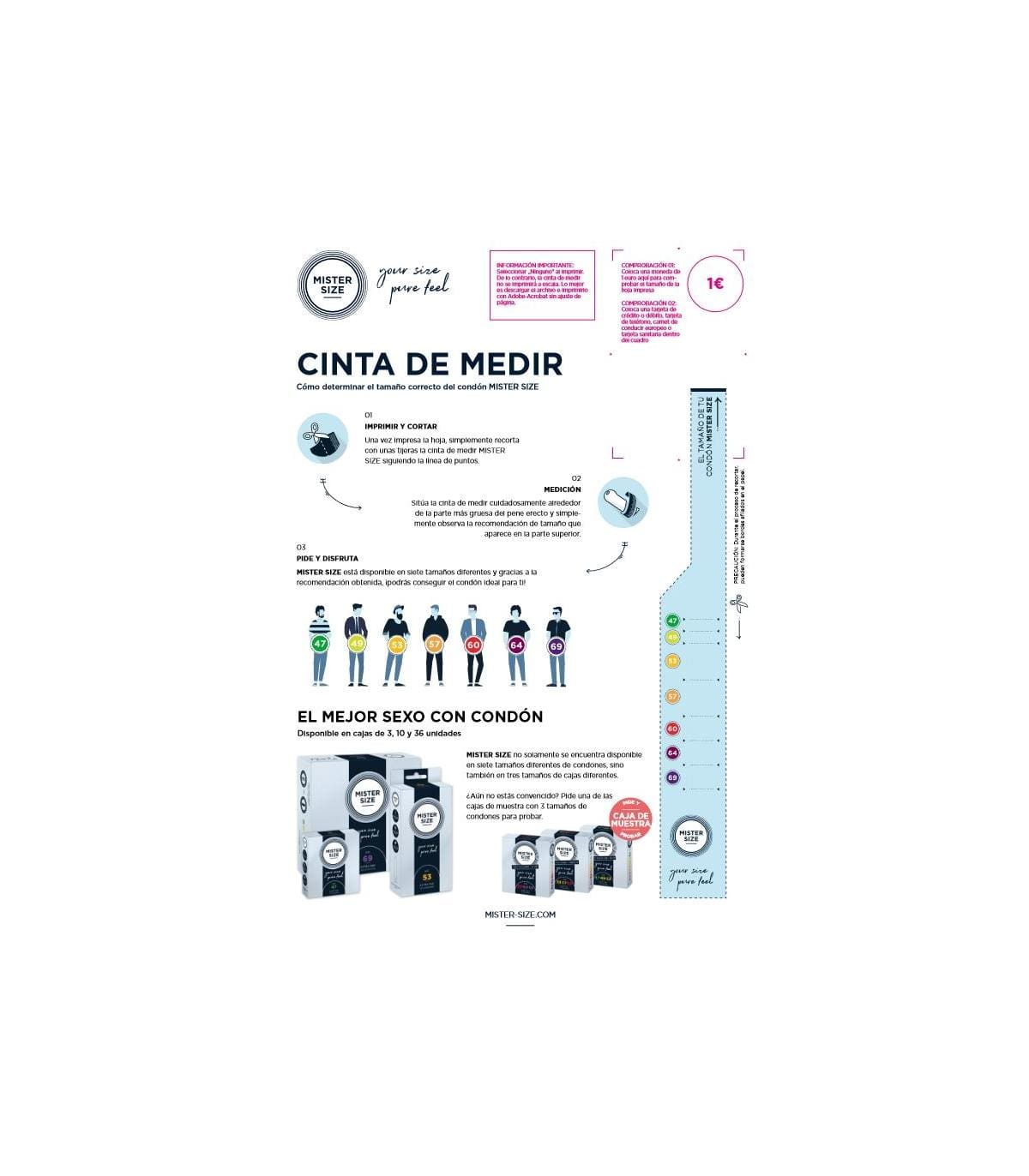 PRESERVATIVOS MISTER SIZE PURE FEEL EXTRA FINO 69 MM 36 UDS - Imagen 2