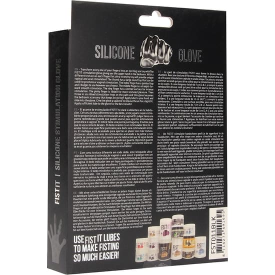 GUANTE ESTIMULADOR DE SILICONA - NEGRO - Imagen 3