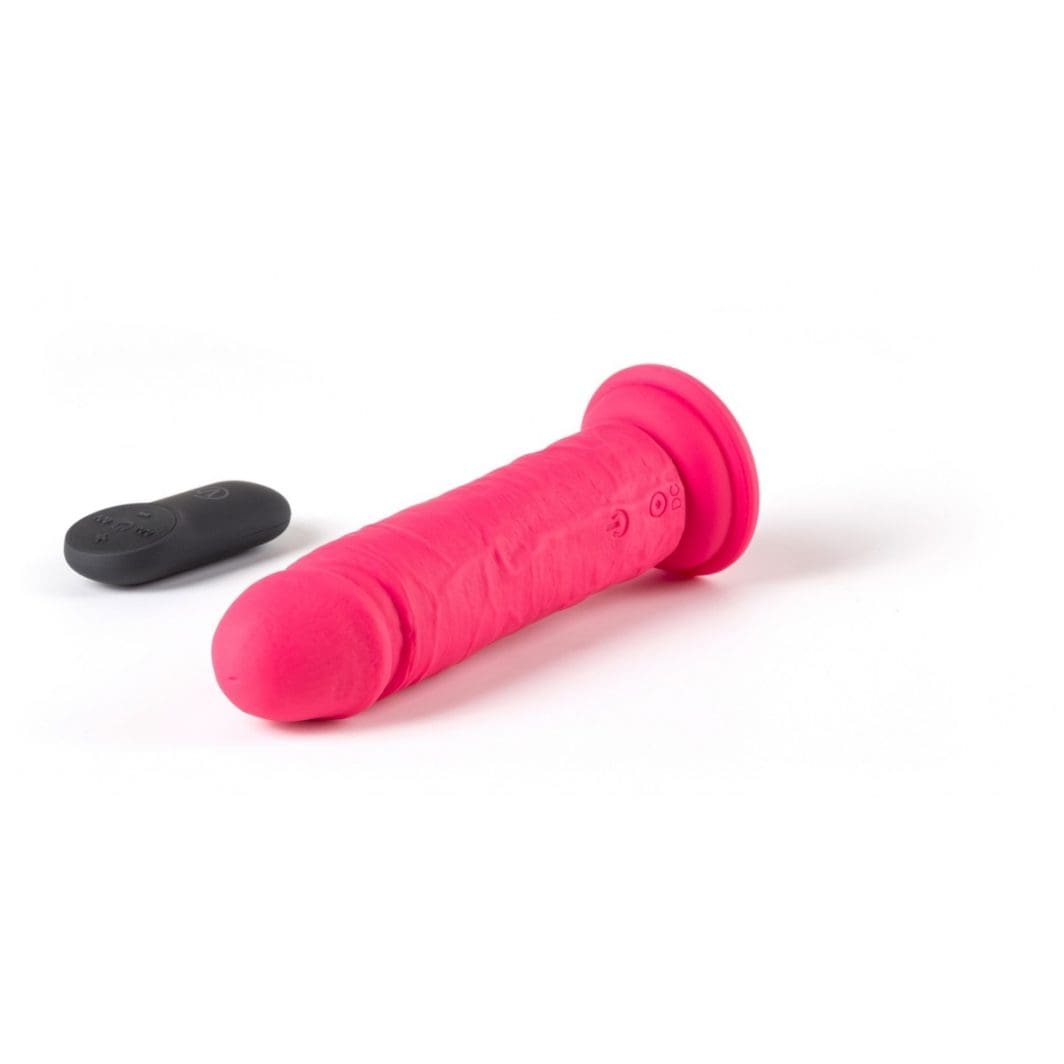 VIBRADOR REALÍSTICO "R11" ROSA 14,4CM C/ CONTROL REMOTO