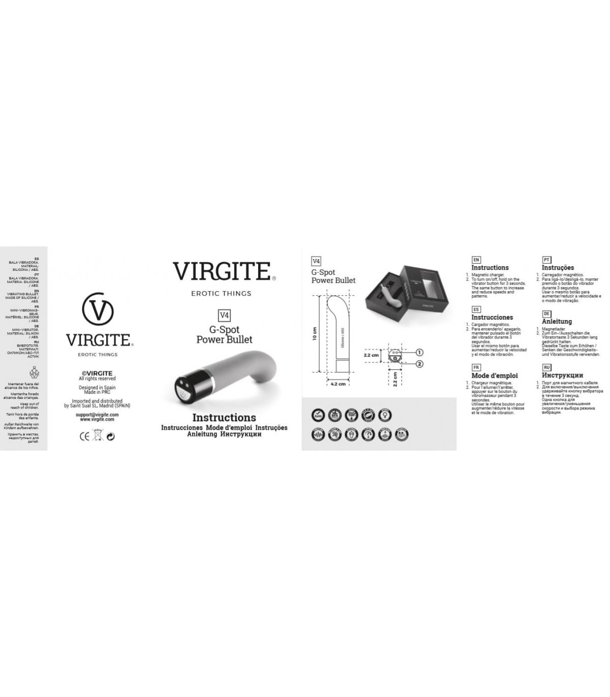 BALA VIBRADORA G-SPOT V4 MORADA CON CARGADOR MAGNETICO - Imagen 4