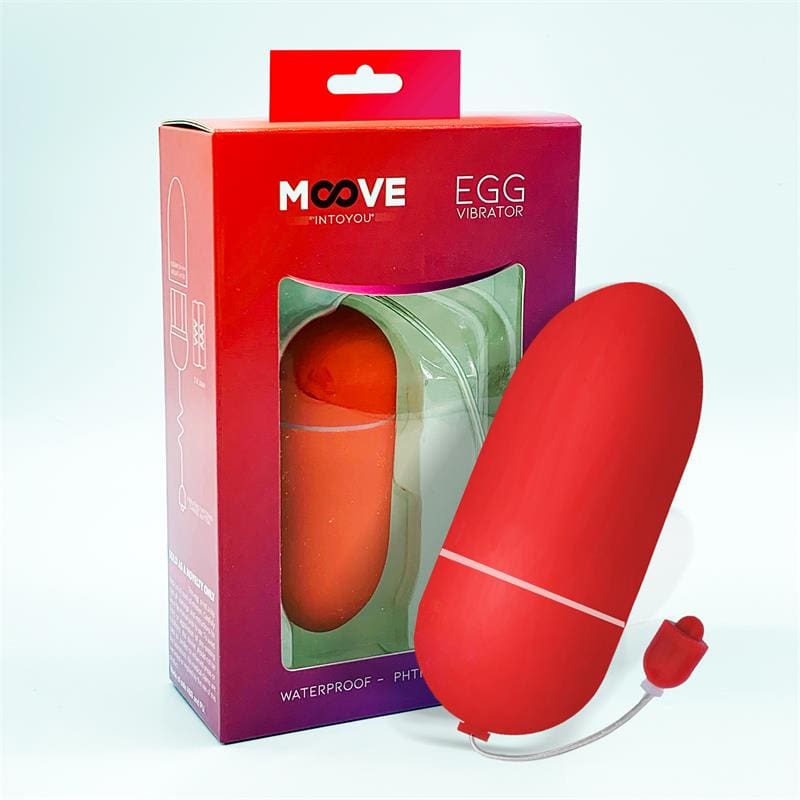 MOOVE HUEVO VIBRADOR 10 FUNCIONES ROJO