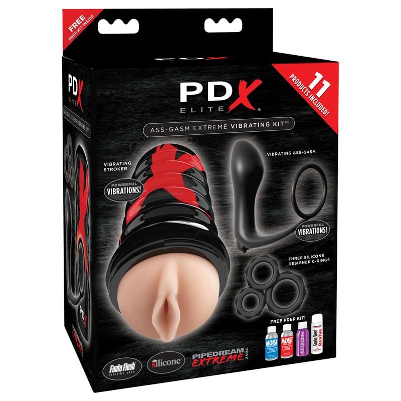 PDX ELITE PDX ELITE KIT MASTURBADOR VIBRADOR ASS-GASM