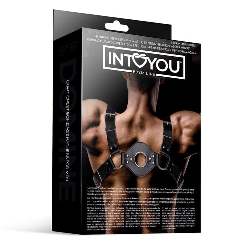 INTOYOU BDSM LINE QUOVIS ARNÉS MASCULINO PARA BONDAGE CUERO VEGANO