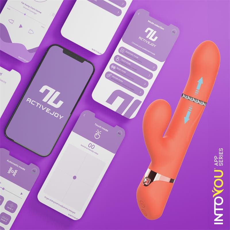 INTOYOU APP SERIES MINDY VIBRADOR CON ANILLO DE BOLAS UP AND DOWN, FINGER Y PULSACIÓN CON APP