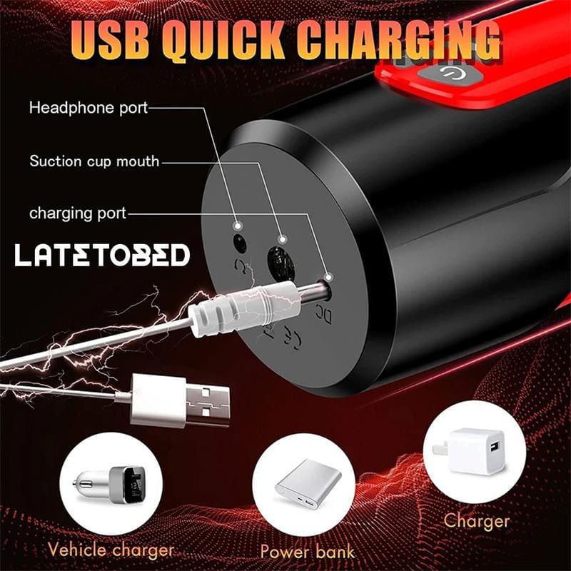 LATETOBED Telio Masturbador Advanced con Rotación, Thrusting y Gemidos con Ventosa - Imagen 3