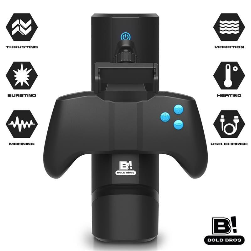 BOLD BROS Conty Masturbador con Thrusting, Vibración y Calor Game Controller