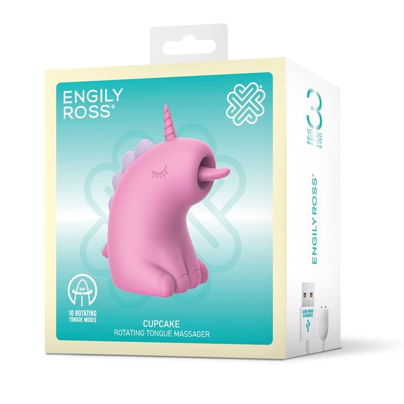 ENGILY ROSS Cupcake Estimulador con Lengua Rotadora 360º