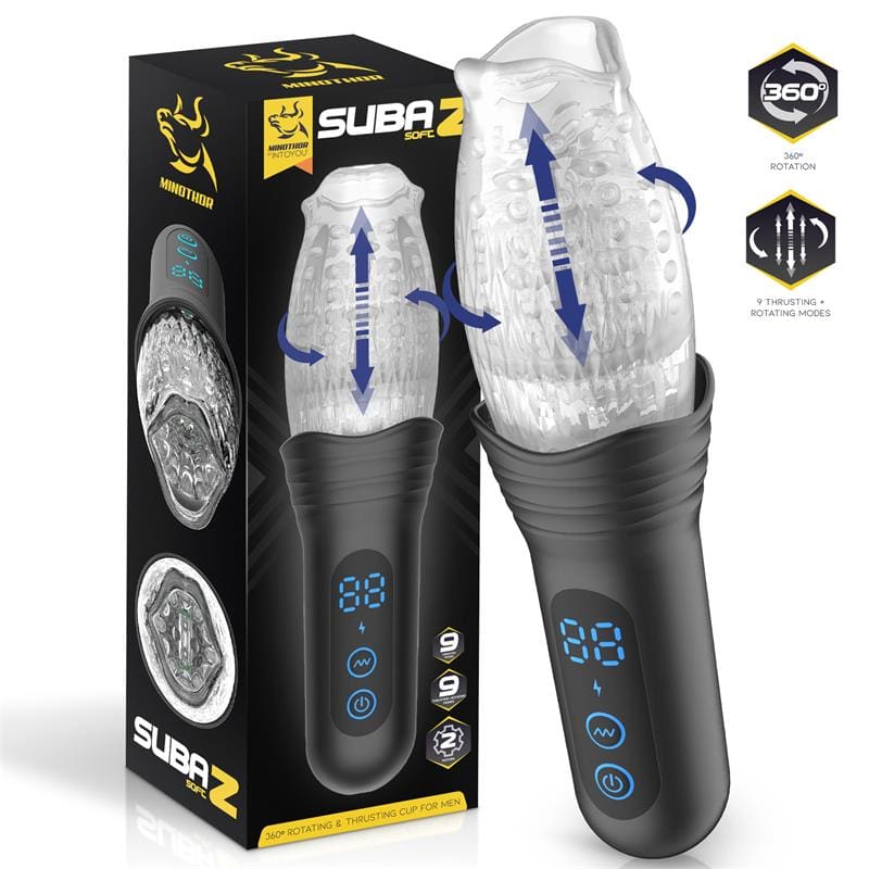 MINOTHOR Subaz Masturbador Masculino con Thrusting y Rotación 360º