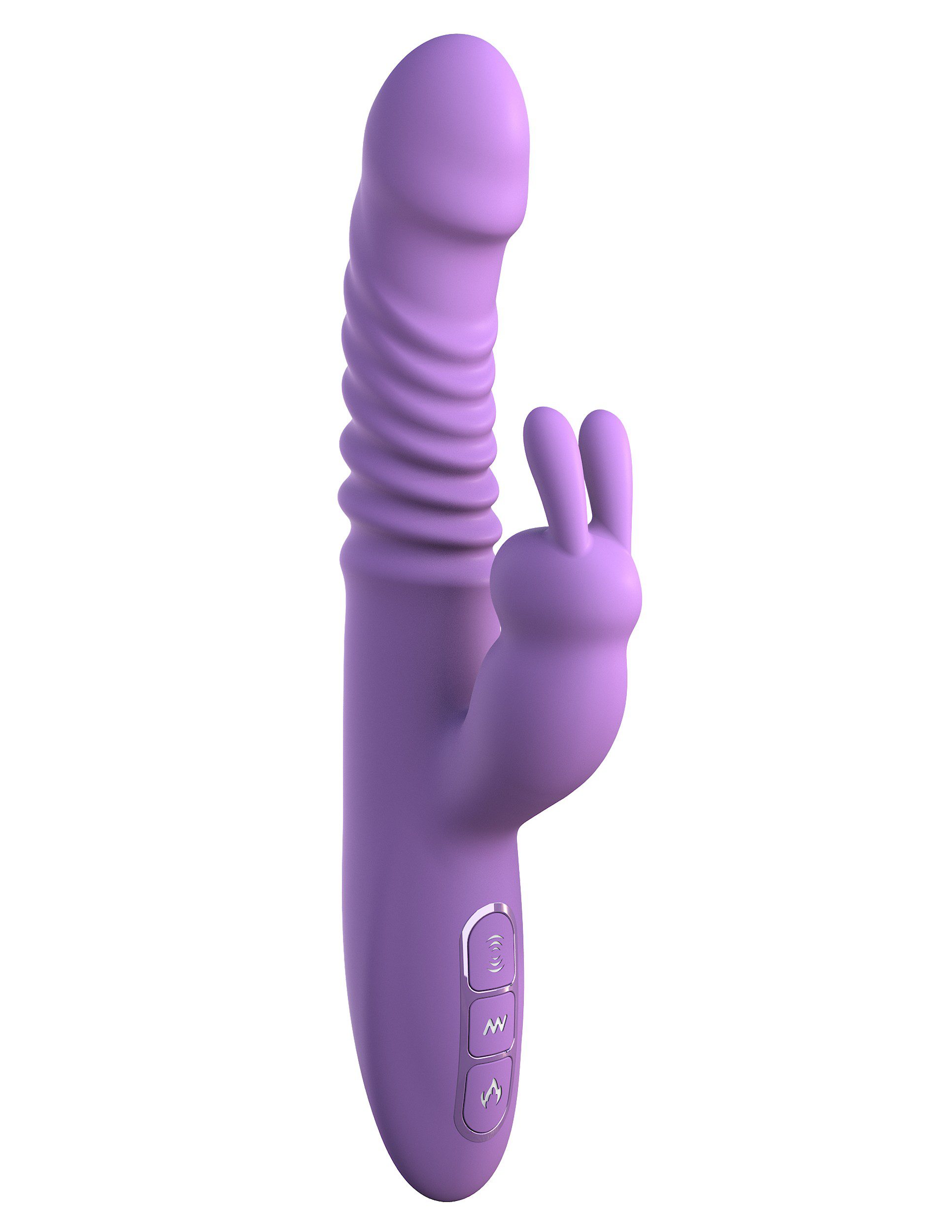 HER THRUSTING SILICONE RABBIT PURPLE