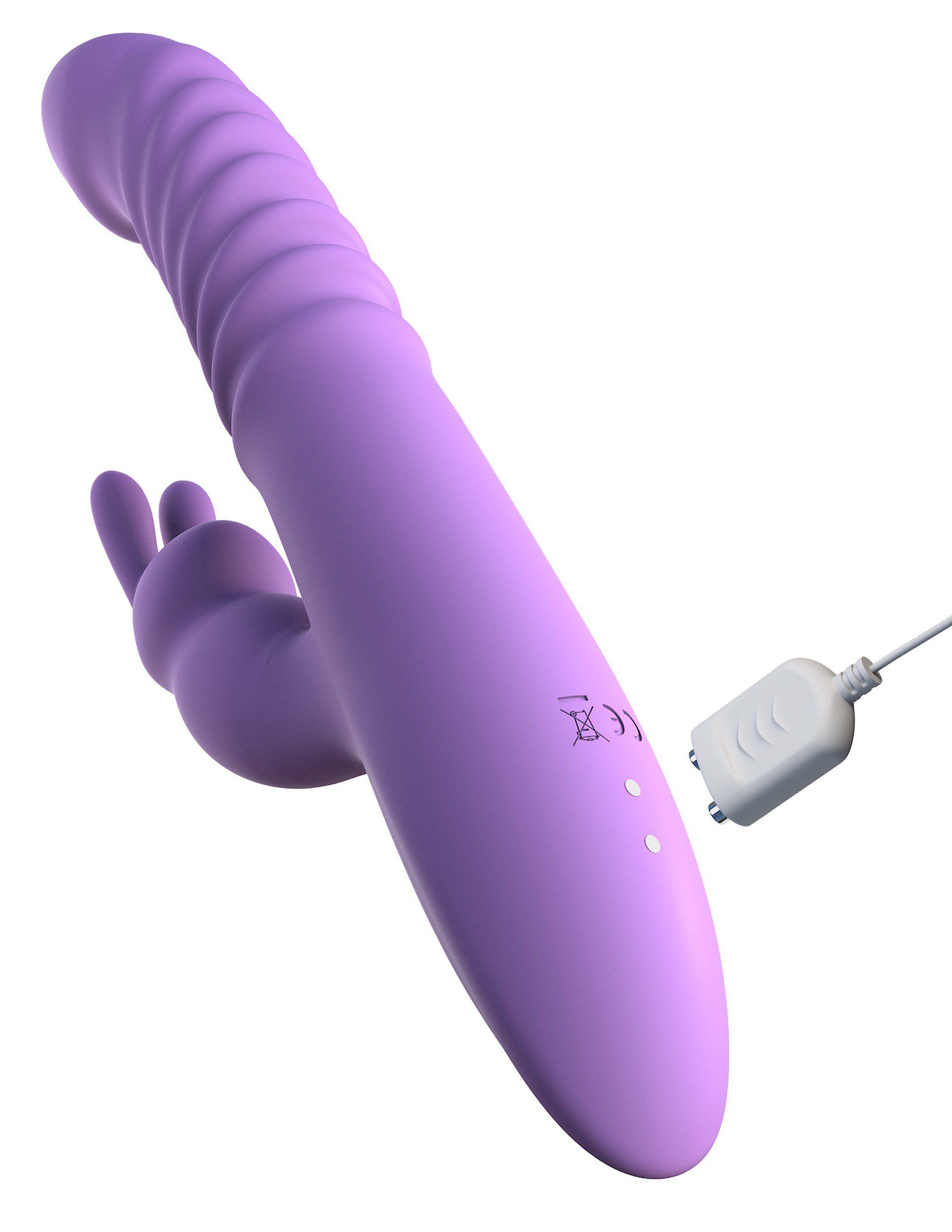 HER THRUSTING SILICONE RABBIT PURPLE