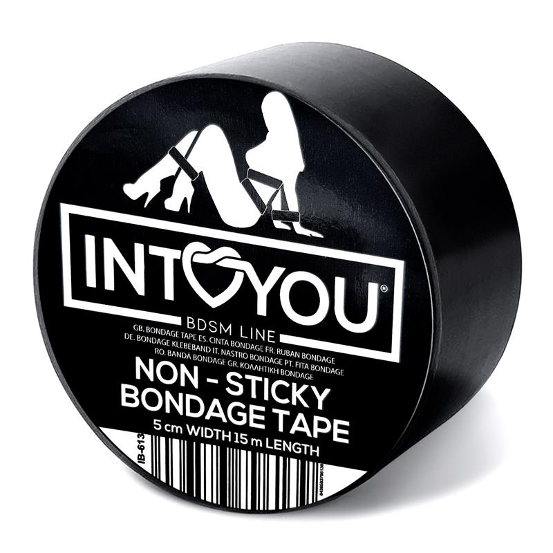 INTOYOU BDSM LINE Cinta de Bondage No Pegajosa Negro 5 metros