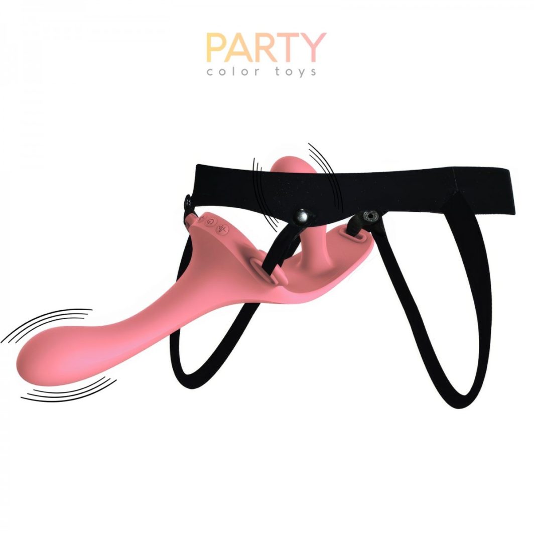 ARNÉS TWINY STRAP-ON DOBLE VIBR SILICONA LÍQUIDA USB