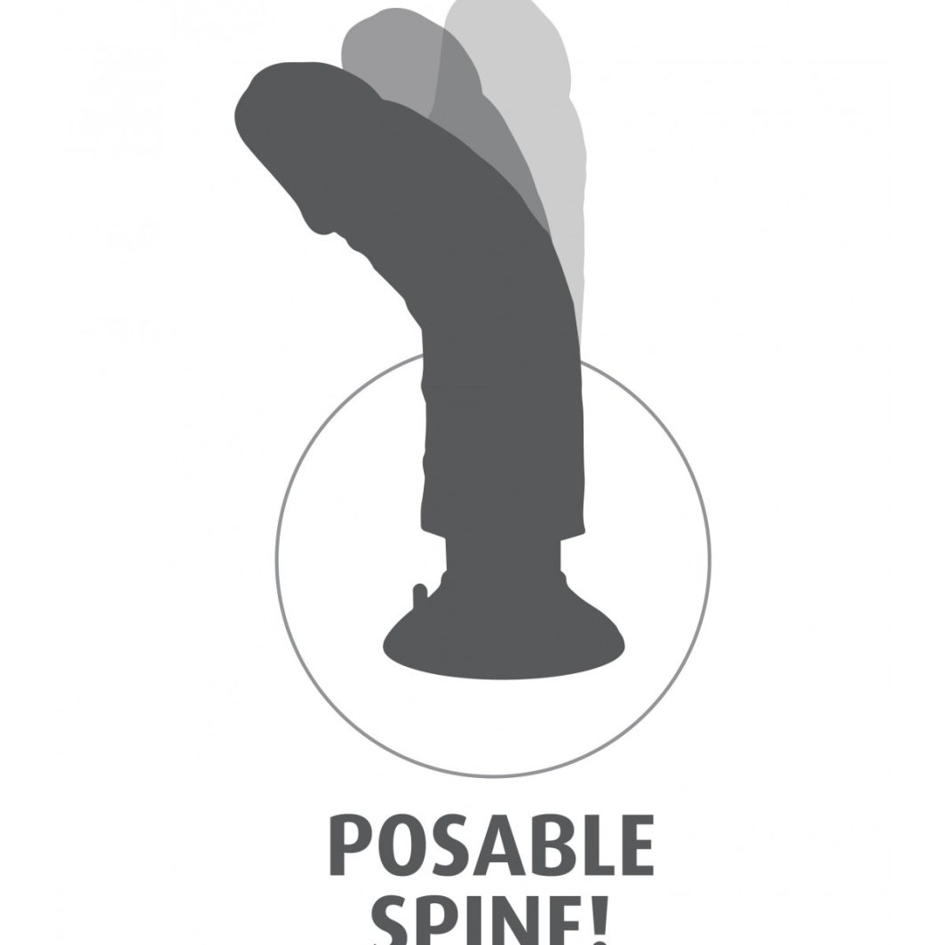 9" VIBRATING COCK WITH BALLS LIGHT