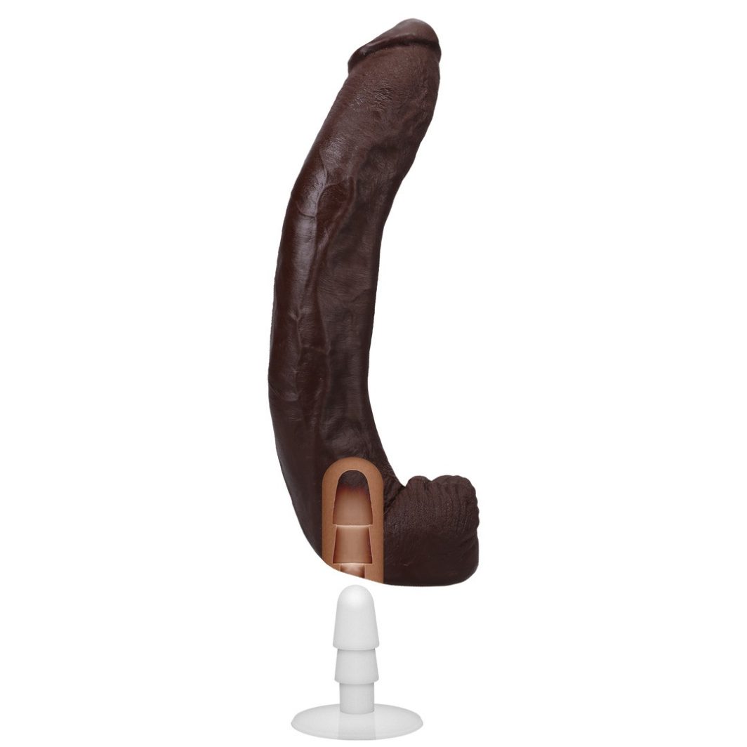 DILDO REALISTA DREDD REALISTIC ULTRASKYN 13.5 / 34 CM CHOCOLATE DOC JOHNSON