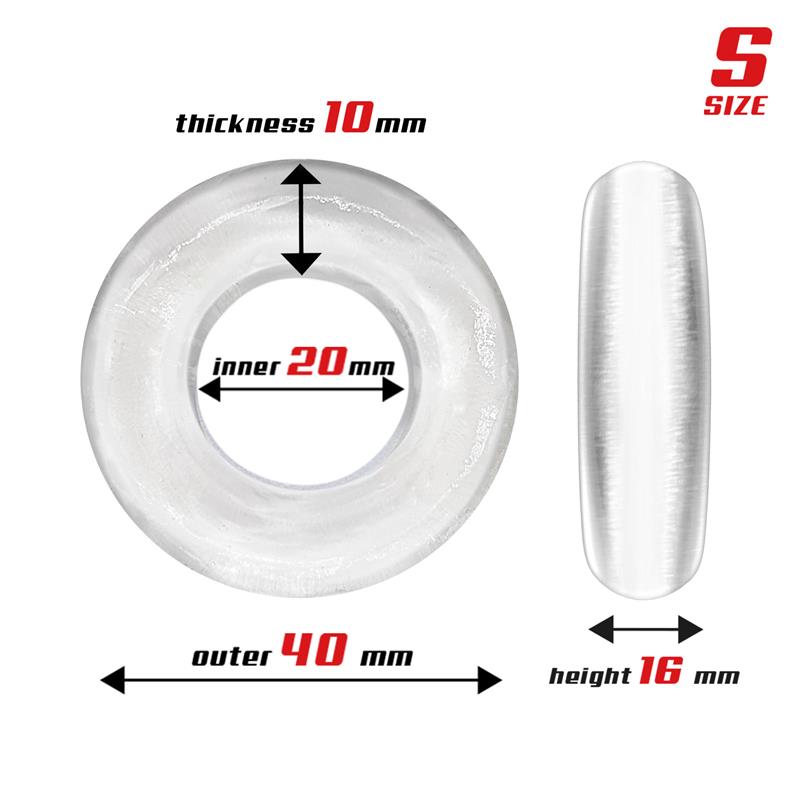 BEAST RINGS Set 3 Anillo para el Pene Flexible Transparentes