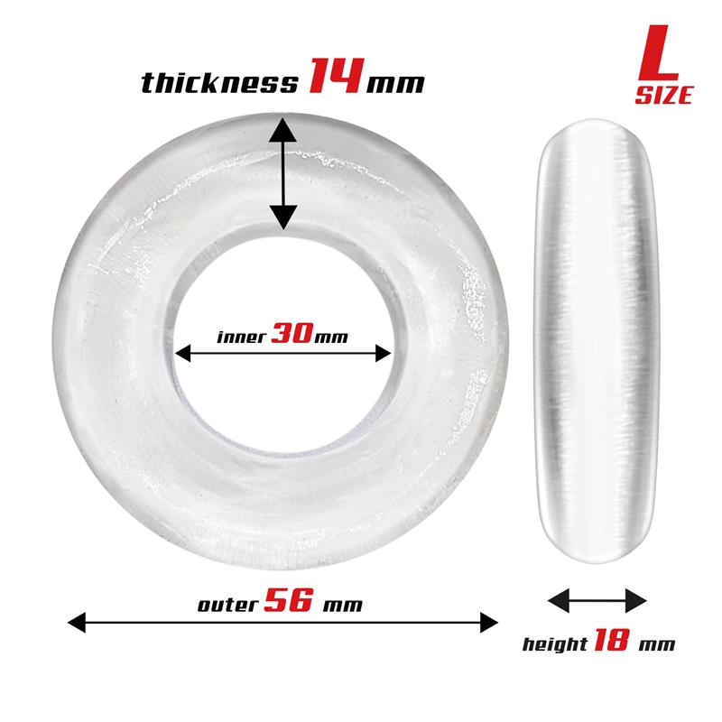 BEAST RINGS Set 3 Anillo para el Pene Flexible Transparentes