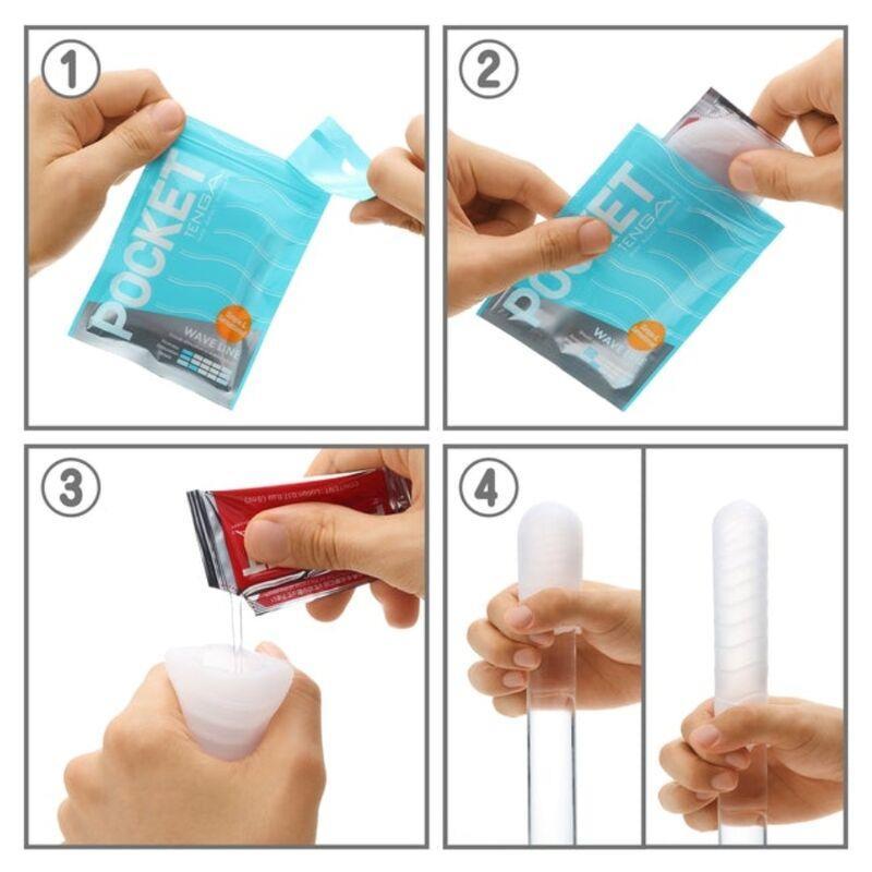 TENGA Masturbador Pocket Wave Line
