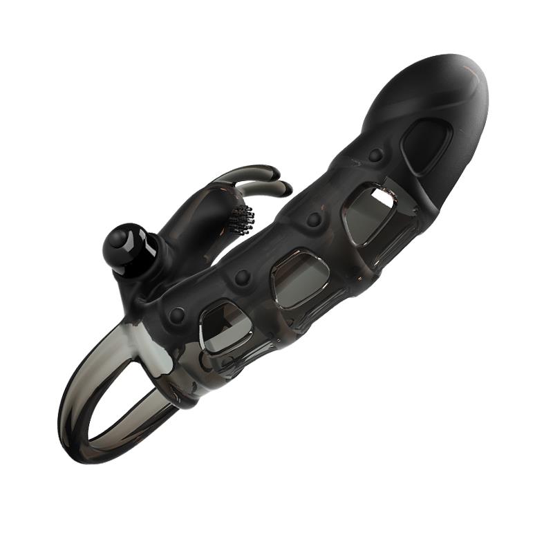 PRETTYLOVE Cuper Funda para el Pene con Vibración +4 cm